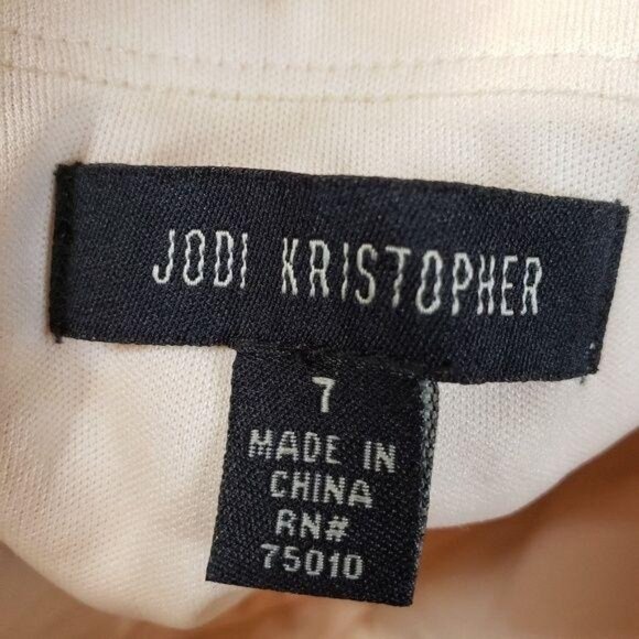 Jodi Kristopher Red & Gold Sequin Prom Ball Gown Size 7 Formal Evening Dress - Picture 3 of 5